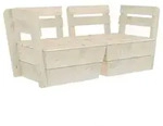 vidaXL Garten-Palettensofa Impregniertes Fichtenholz : Gr&ouml;&szlig;e - 2 Sitz