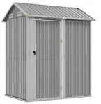 vidaXL Gartenhaus Hellgrau 192x152,5x237 cm Verzinkter Stahl