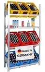 PROREGAL Getr&auml;nkekistenregal Chiemsee Made in Germany | HxBxT 185x106x34cm | 9