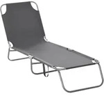 Outsunny - Sonnenliege - 187Lx55Wx24Hcm - Grau