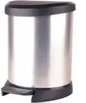 Curver Tretm&uuml;lleimer Decobin 28 x 27,5 cm &ndash; 5 l Silber Kunststoff