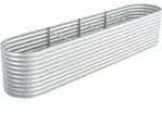 vidaXL Garten-Hochbeet 400 x 80 x 81 cm Verzinkter Stahl Silbern