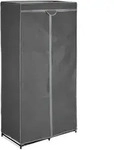 Relaxdays Stoffschrank, mit Kleiderstange & 6 F&auml;chern, HxBxT: 170 x 90 x 45 cm,
