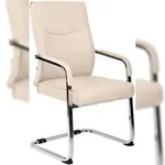 CLP Esszimmerstuhl Hobart Kunstleder HBT: 105x55x60 cm creme Kunstleder