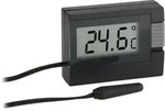 Digitales Innen-Au&szlig;en-Thermometer, schwarz