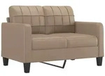 vidaXL 2-Sitzer-Sofa Cappuccino-Braun 120 cm Kunstleder