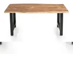 SalesFever Baumkanten Esstisch 180x90 cm | massive 3,5 cm Akazie Natur |...