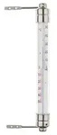 Analoges Fenster-Thermometer silber/wei&szlig;
