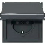 Gira Steckdose, 1f, anthrazit, Unterputz, Steckdose CEE 7/3 (Typ F), mit Klappdeckel,