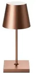 Nuindie mini LED Akku Tischleuchte bronzefarben IP54