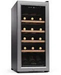 Klarstein Shiraz Premium Smart 18 Weink&uuml;hlschrank f&uuml;r 18 Flaschen Silber-Metallic
