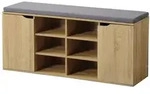 KESPER Schuhschrank mit Sitzkissen, mit 2 T&uuml;ren, Eiche