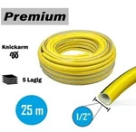 Gartenschlauch Grau 1/2 Zoll 25 m 5-lagig verst&auml;rkt knickfest `Premium`