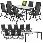 CASARIA&reg; Aluminium Sitzgruppe Bern 8+1 Verstellbare Hochlehner Anthrazit