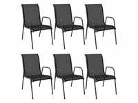 Gartenstühle Stahl und Textilene | vidaXL : Größe - 6 Stk.