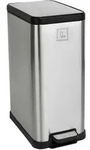 SVITA STM15 M&uuml;lleimer Treteimer 15l inkl. Inneneimer Softclose-Deckel Silber