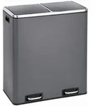 SVITA TM2X30 Treteimer 60 Liter Abfalleimer M&uuml;lleimer Design M&uuml;lltrennung