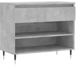 vidaXL Schuhregal Betongrau 70x36x60 cm Holzwerkstoff