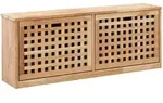 vidaXL Schuhbank 94 x 20 x 38 cm Walnussholz Massiv