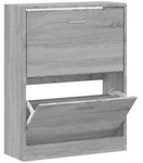 vidaXL Schuhschrank Grau Sonoma 63x24x81 cm Holzwerkstoff