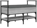 vidaXL Schuhbank Grau Sonoma 85,5x42x57,5 cm Holzwerkstoff