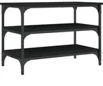 vidaXL Schuhbank Schwarz 70x38,5x49 cm Holzwerkstoff