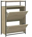 vidaXL Schuhschrank Sonoma-Eiche 75x34x112 cm Holzwerkstoff