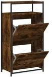 vidaXL Schuhschrank R&auml;uchereiche 60x34x112 cm Holzwerkstoff