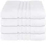 Schiesser Handtuchset Milano - 4-teilig - 50 x 100 cm - Wei&szlig;
