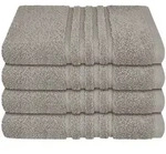 Schiesser Handtuchset Milano - 4-teilig - 50 x 100 cm - Hellgrau