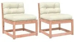 vidaXL Gartensofas mit Kissen 2 Stk. Massivholz Douglasie