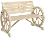 Outsunny - Gartenbank - L105,5 x B56 x H79 cm - naturholz