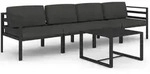 vidaXL 5-tlg. Garten-Lounge-Set mit Kissen Aluminium Anthrazit