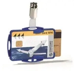 Durable Ausweishalter mit Clip f&uuml;r 2 Karten, 1 Pack &agrave; 25 ST