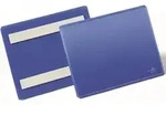 Durable Etikettentasche A6 d.bl 50St selbstklebend Querformat