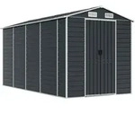 vidaXL Ger&auml;tehaus Anthrazit 191x385x198 cm Verzinkter Stahl