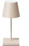 Nuindie mini LED Akku Tischleuchte d&uuml;nenbeige IP54