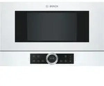 Bosch Serie 8 Einbau-Mikrowelle, 60 x 38 cm, Wei&szlig; BFL634GW1, mit