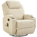 HOMCOM - Massagesessel - 84B x 92T x 109H cm - wei&szlig;