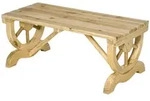 Outsunny - Gartenbank - 98L x 50B x 39,5H cm - naturholz