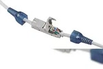 Goobay 79579 werkzeugloser Kabel Verbinder ''slim'' CAT 6A, STP geschirmt, CAT 6A -