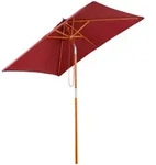 Outsunny - Sonnenschirm - 200Lx150Wx235Hcm - Weinrot
