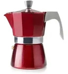 IBILI - Evva Red Espressokocher, 2 Tassen, 100 ml, Aluminiumguss, Geeignet f&uuml;r