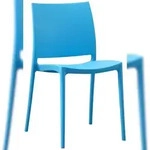 CLP Gartenstuhl Meton Kunststoff HBT: 81x42x49 cm blau