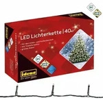 Idena Lichterkette 40 LED warmwei&szlig; 8h Timer 11,90m mit Netzteil, innen & au&szlig;en