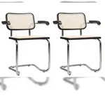 pemora 2-er Set Schwingstuhl Freischwinger Besucherstuhl B&uuml;rostuhl Besucherstuhl mit