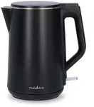 Nedis Wasserkocher - 1.5 l - Plastik - Schwarz - Um 360 Grad drehbar - Verdecktes