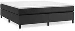 vidaXL Bettgestell Schwarz 160x200 cm Kunstleder