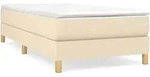 vidaXL Boxspringbettgestell Creme 100x200 cm Stoff