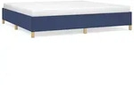 vidaXL Bettgestell ohne Matratze Blau 200x200 cm Stoff